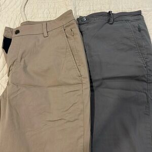 Lot 2. Birddogs chinos. Grey. Khaki. 32x32